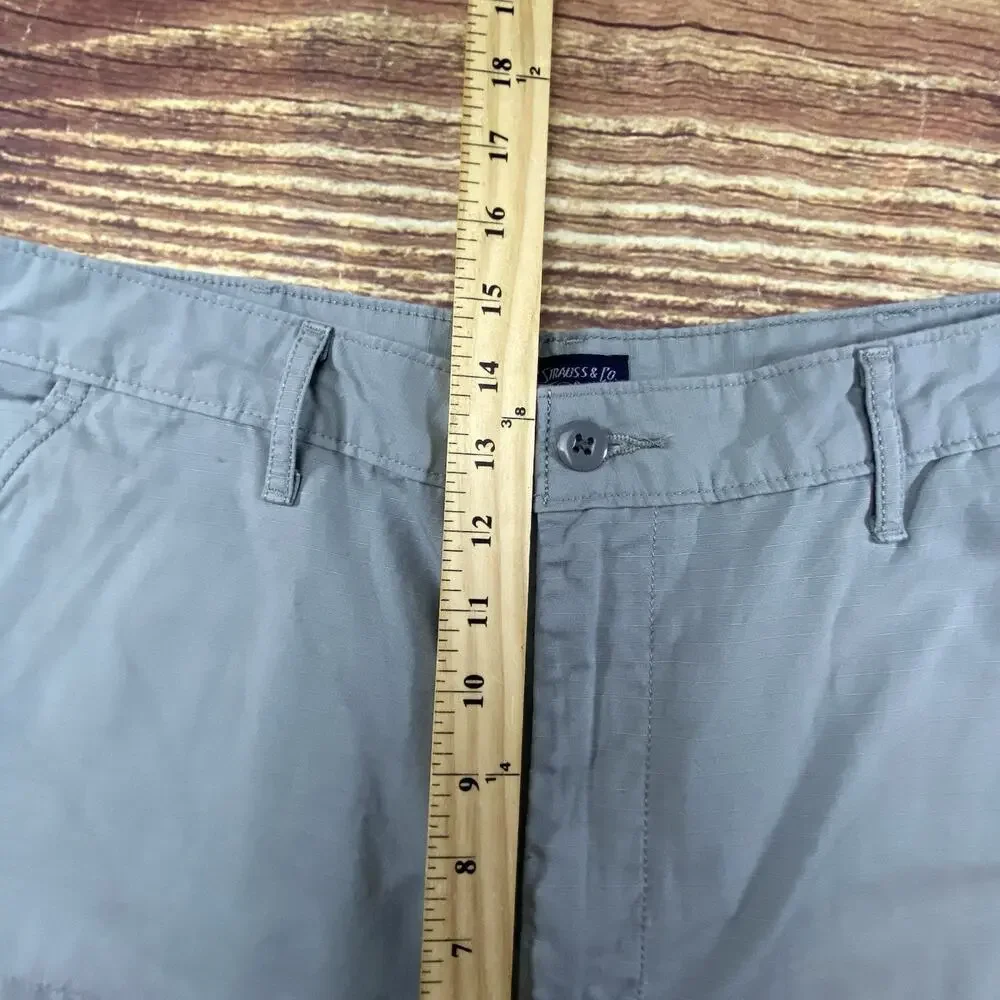 Levi Strauss Gray Cargo Shorts Mens 38 Utility Outdoor Ripstop Waterless Pockets